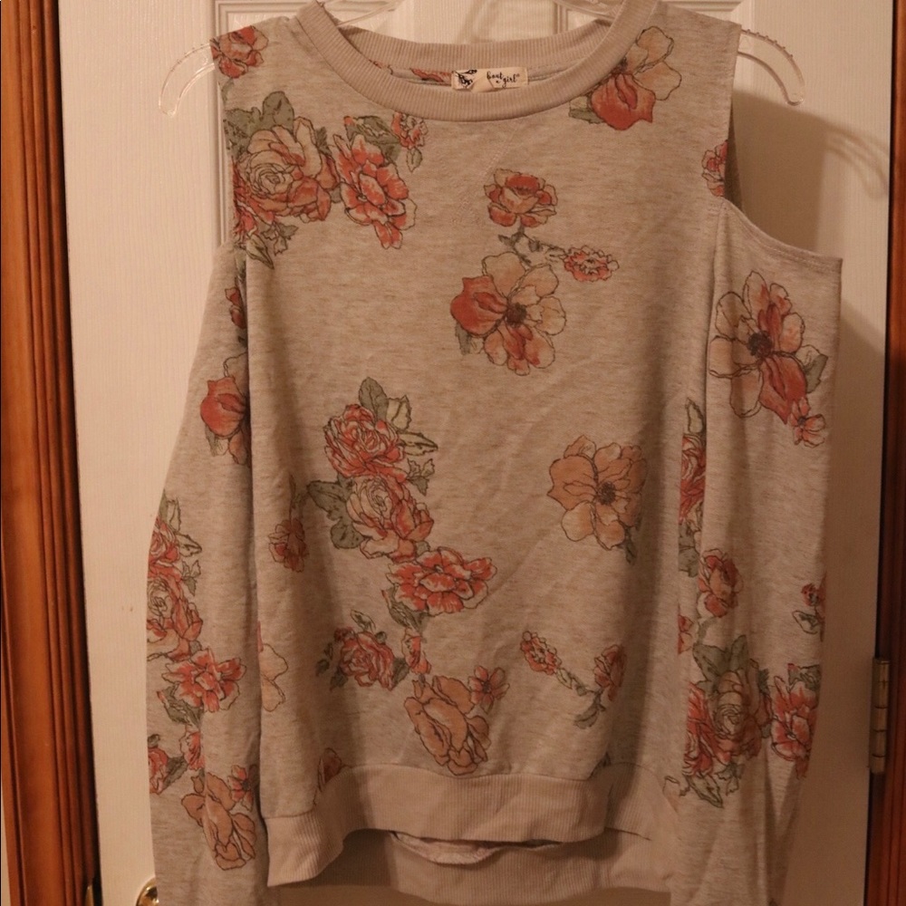 Cold shoulder sweater